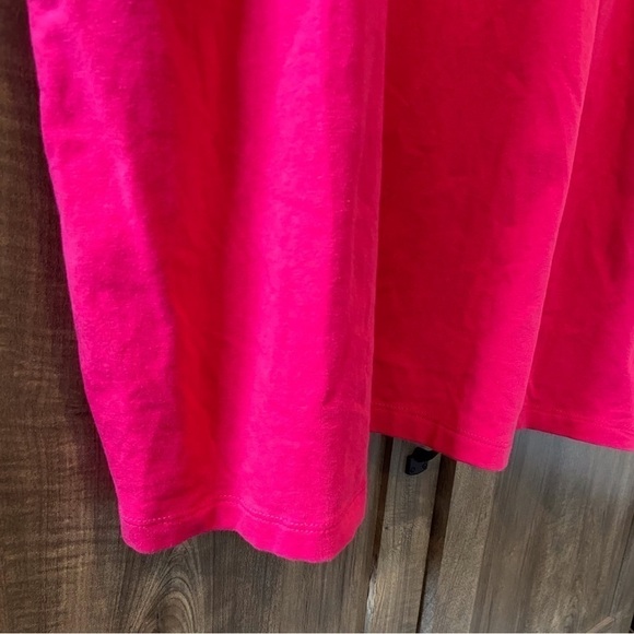 Catherines 2X Short Sleeve henley Shirt Pink with lace overlay on chest - Picture 8 of 10